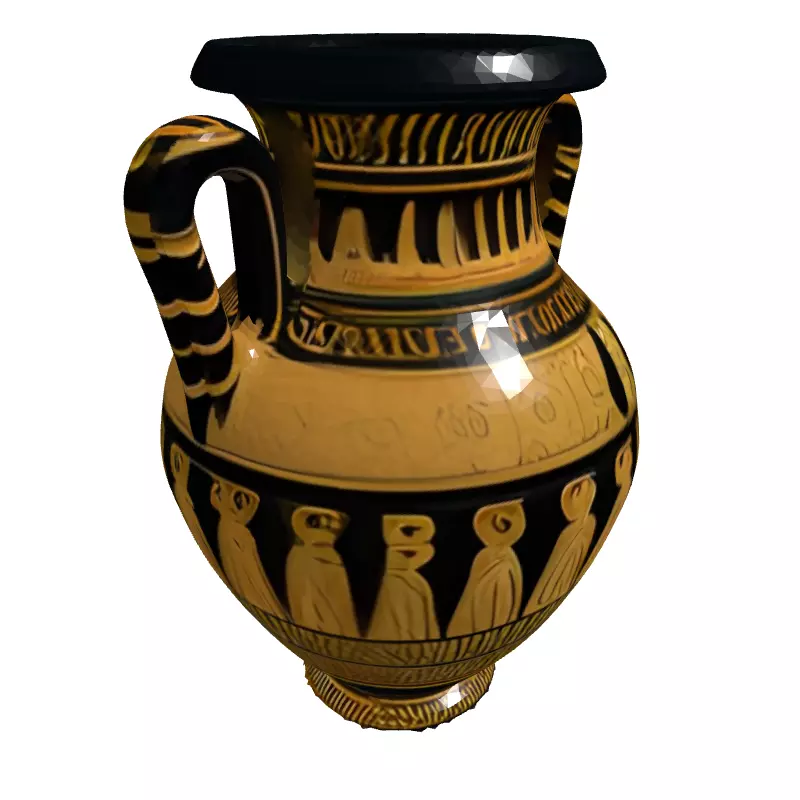 Ancient Greek Amphora 3D Model Low-poly 3D model_3