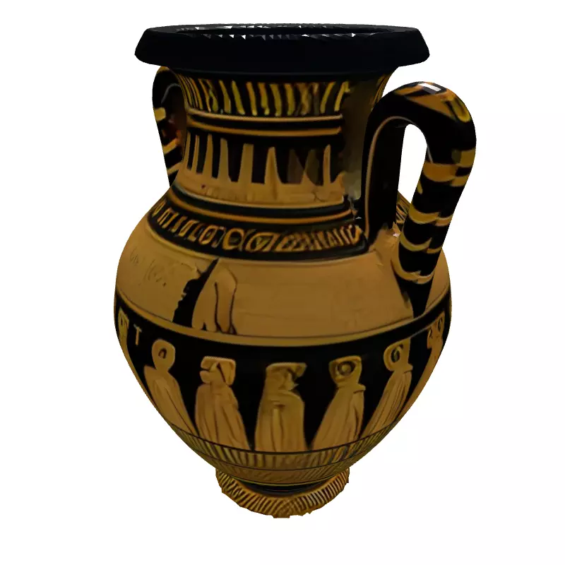 Ancient Greek Amphora 3D Model Low-poly 3D model_6