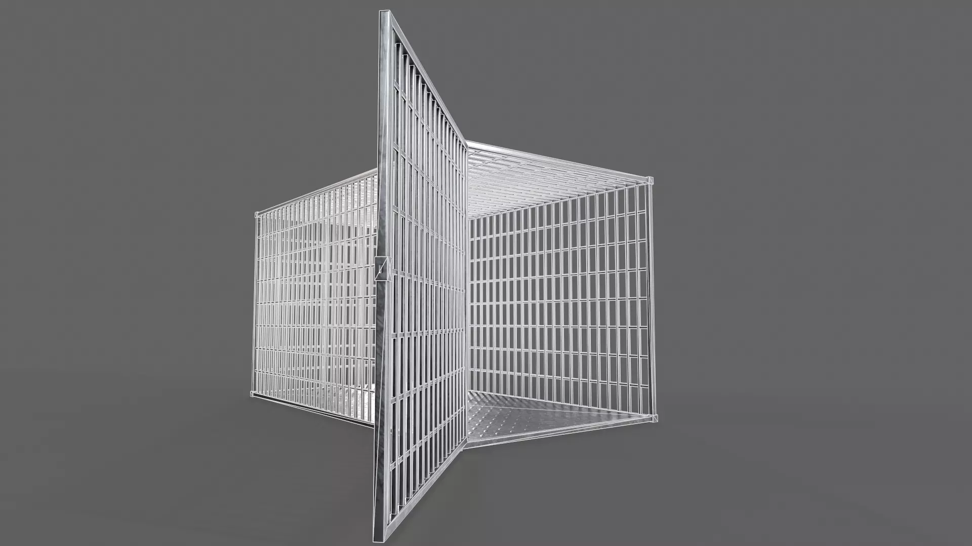 PBR Small Cage 2 Low-poly 3D model_14