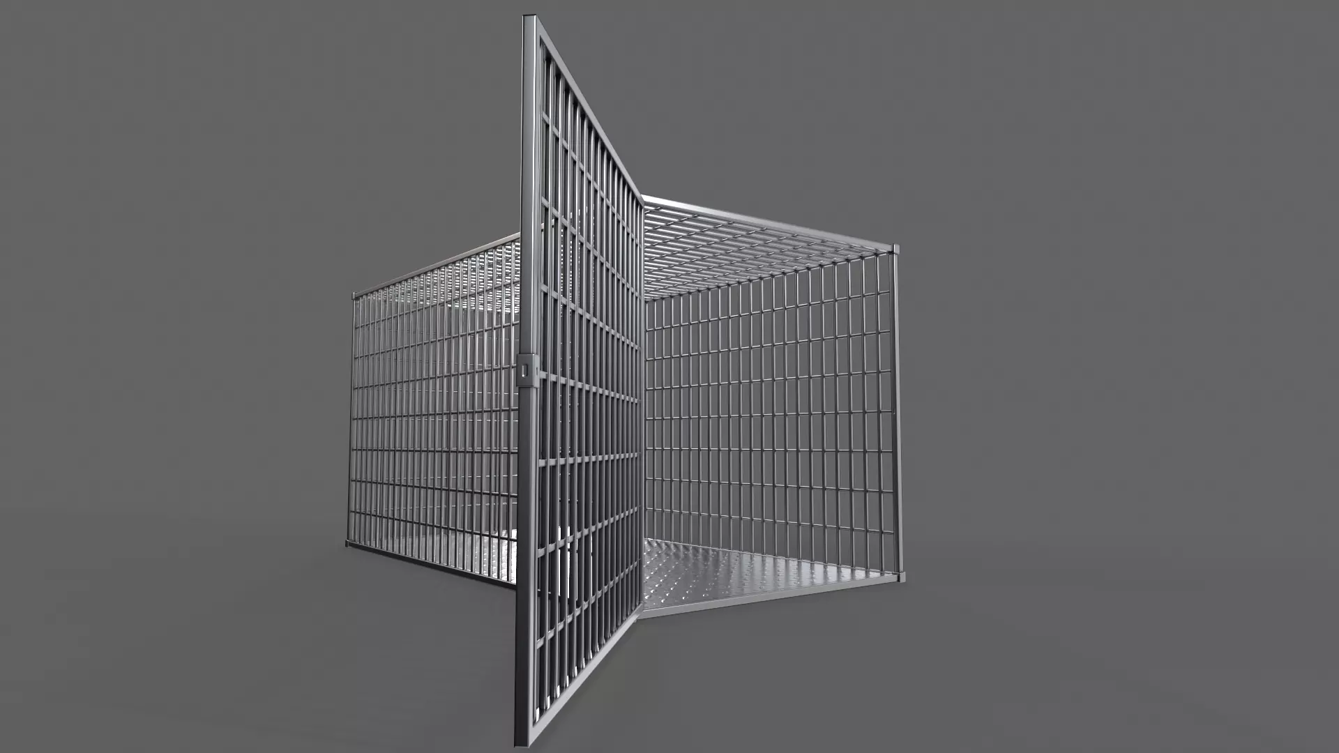PBR Small Cage 2 Low-poly 3D model_10