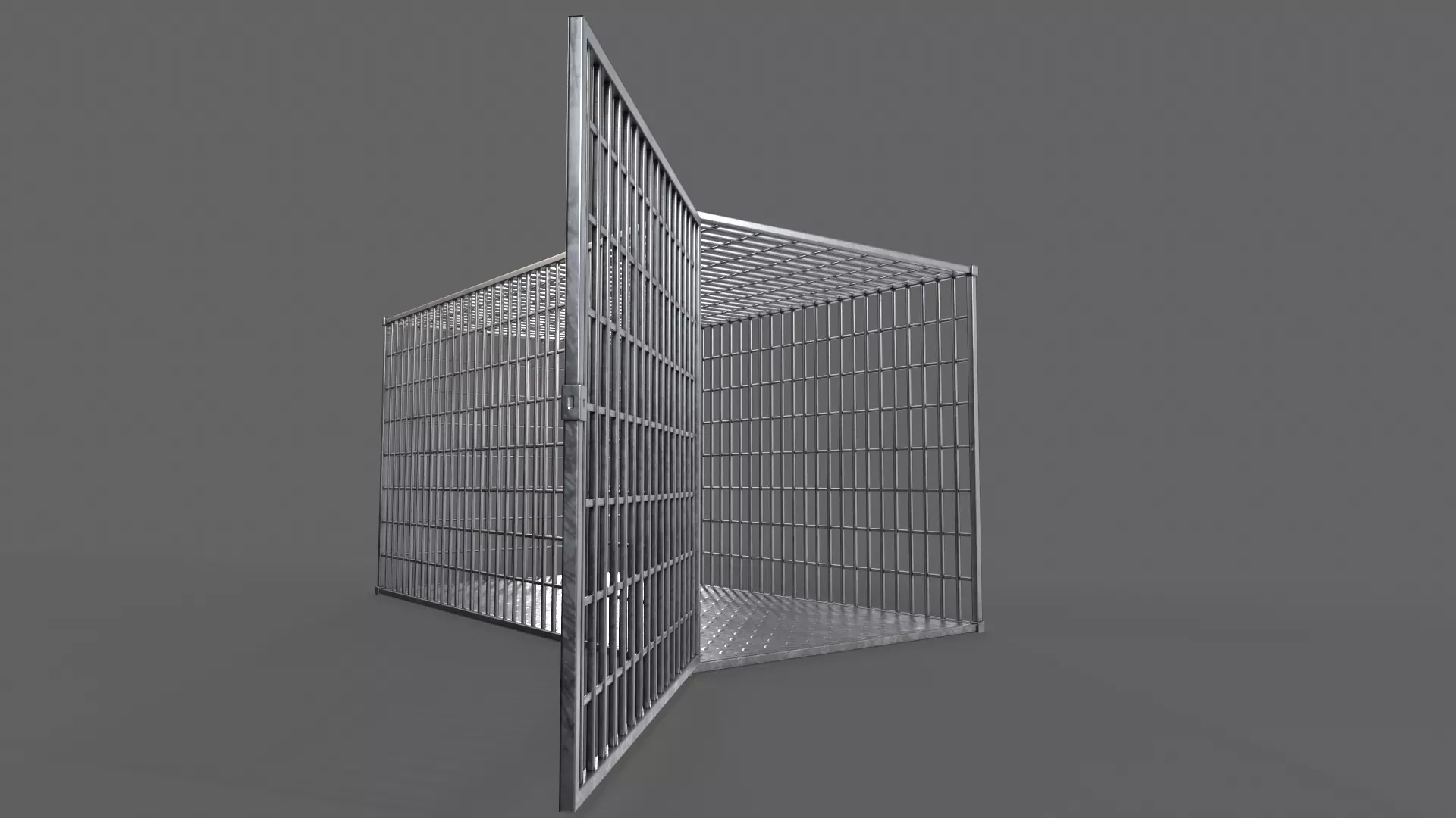 PBR Small Cage 2 Low-poly 3D model_11