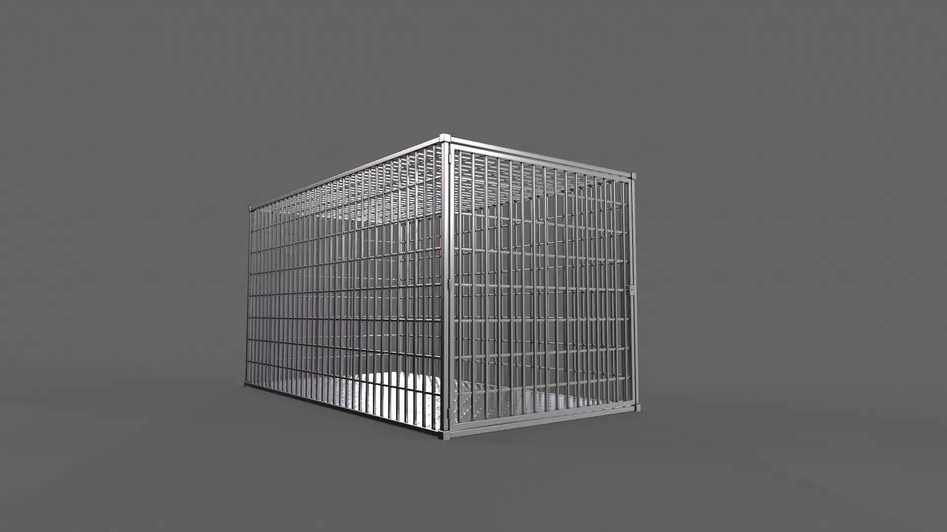 PBR Small Cage 2 Low-poly 3D model_9