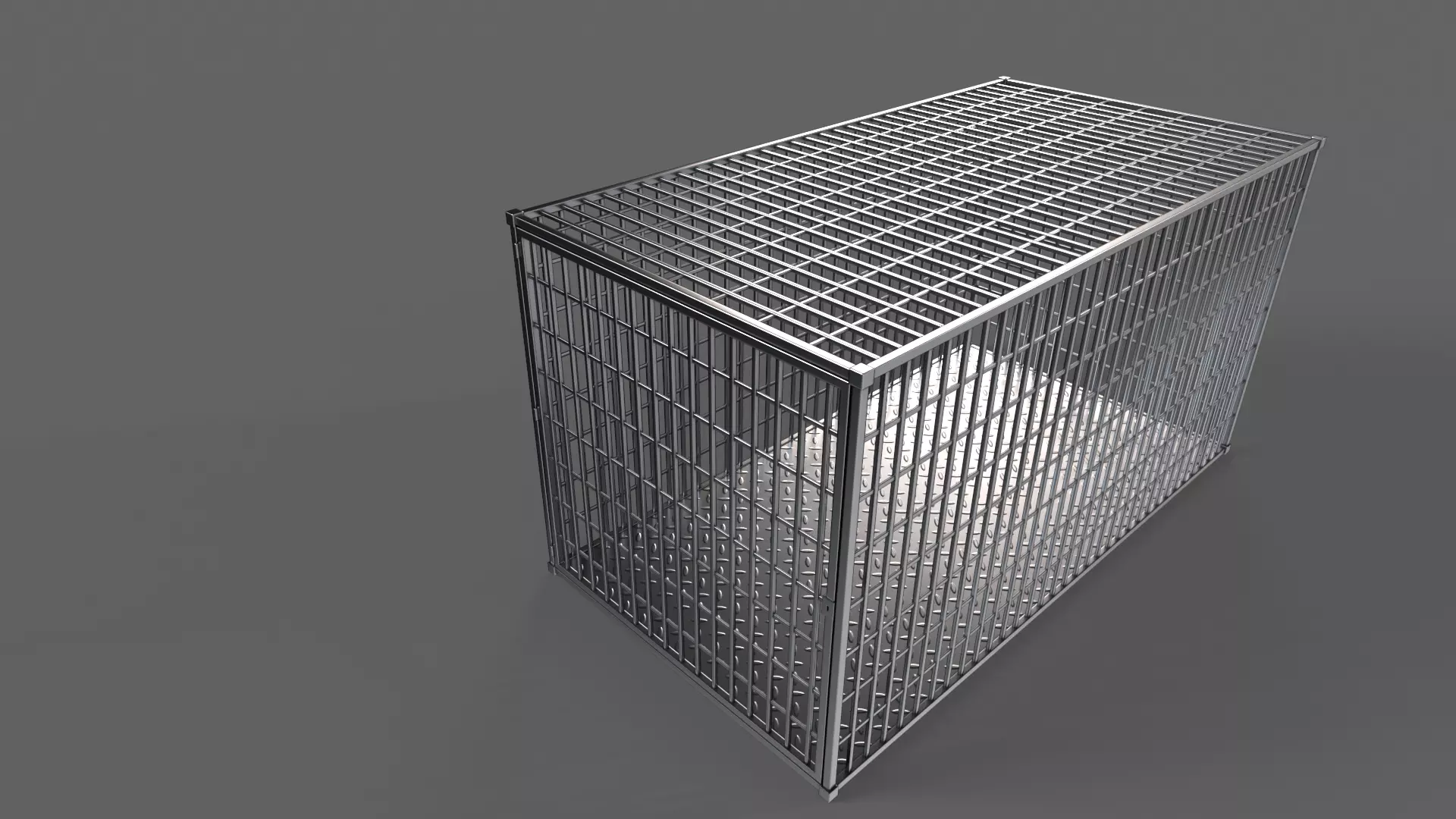 PBR Small Cage 2 Low-poly 3D model_3
