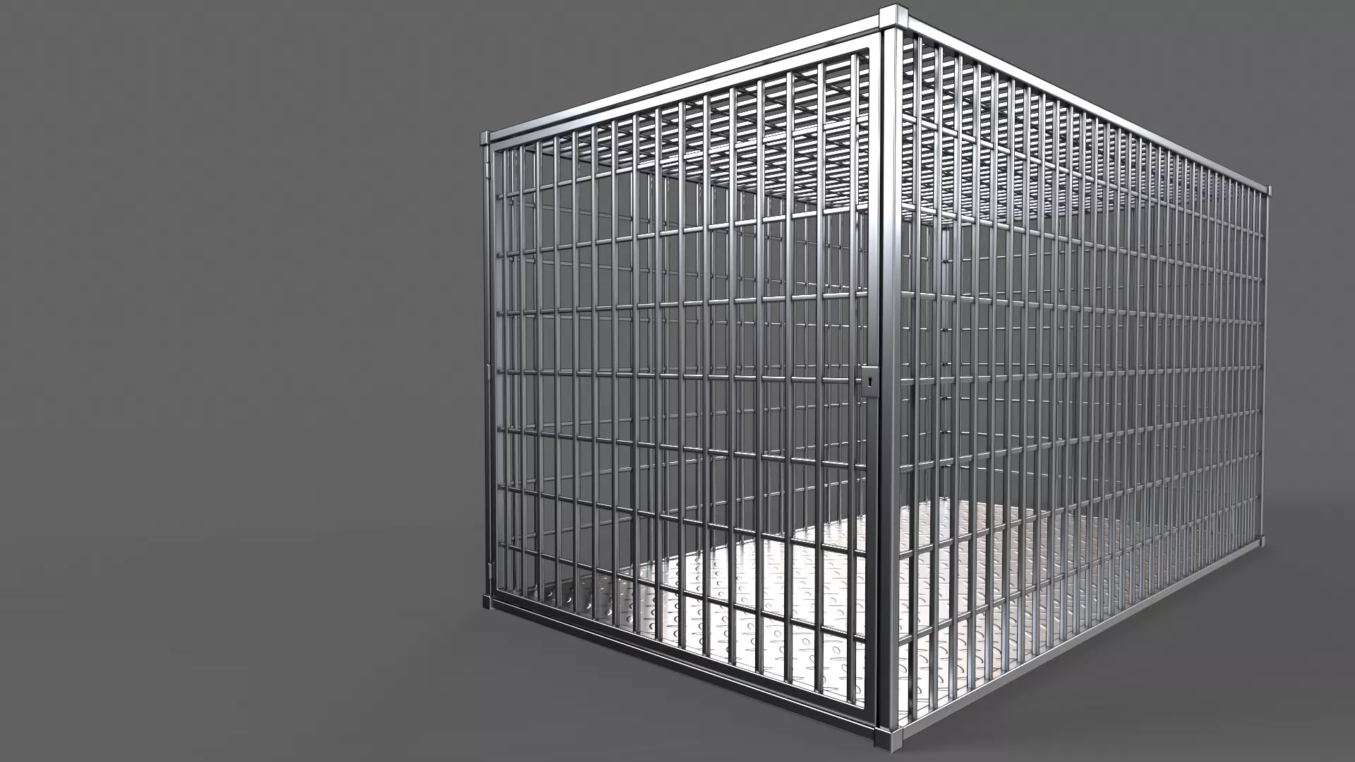 PBR Small Cage 2 Low-poly 3D model_6