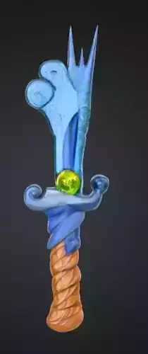 Elemental Wind Dagger Low-poly 3D model