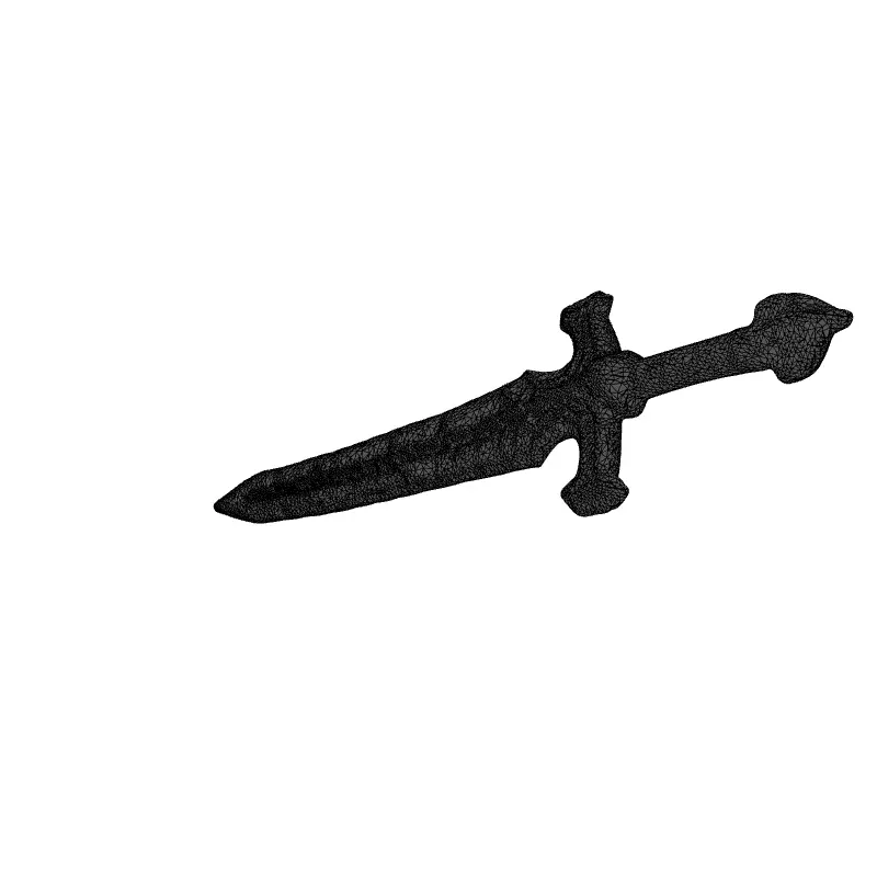Fantasy Ornate Sword GameReady Asset Low-poly 3D model_9