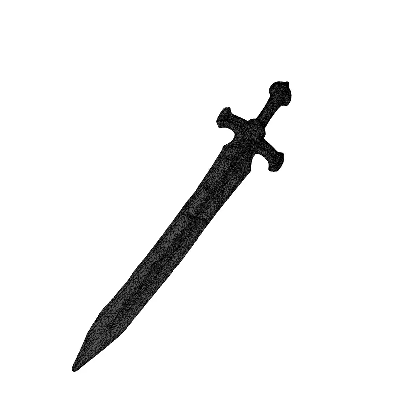 Fantasy Ornate Sword GameReady Asset Low-poly 3D model_1