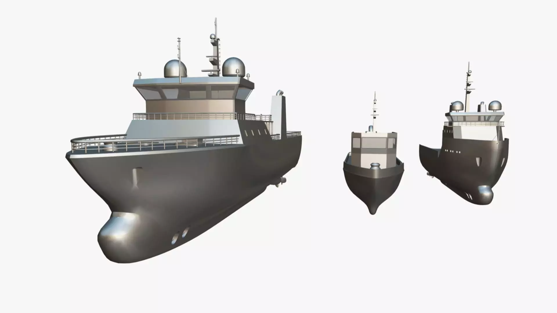 Ships Pack 3 In 1 - Low Poly Marine Supply - Ship Pack Low-poly 3D model_49