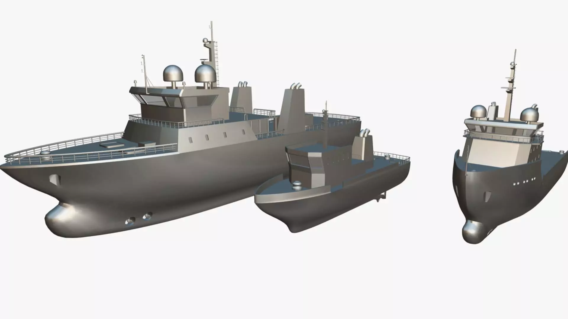 Ships Pack 3 In 1 - Low Poly Marine Supply - Ship Pack Low-poly 3D model_29