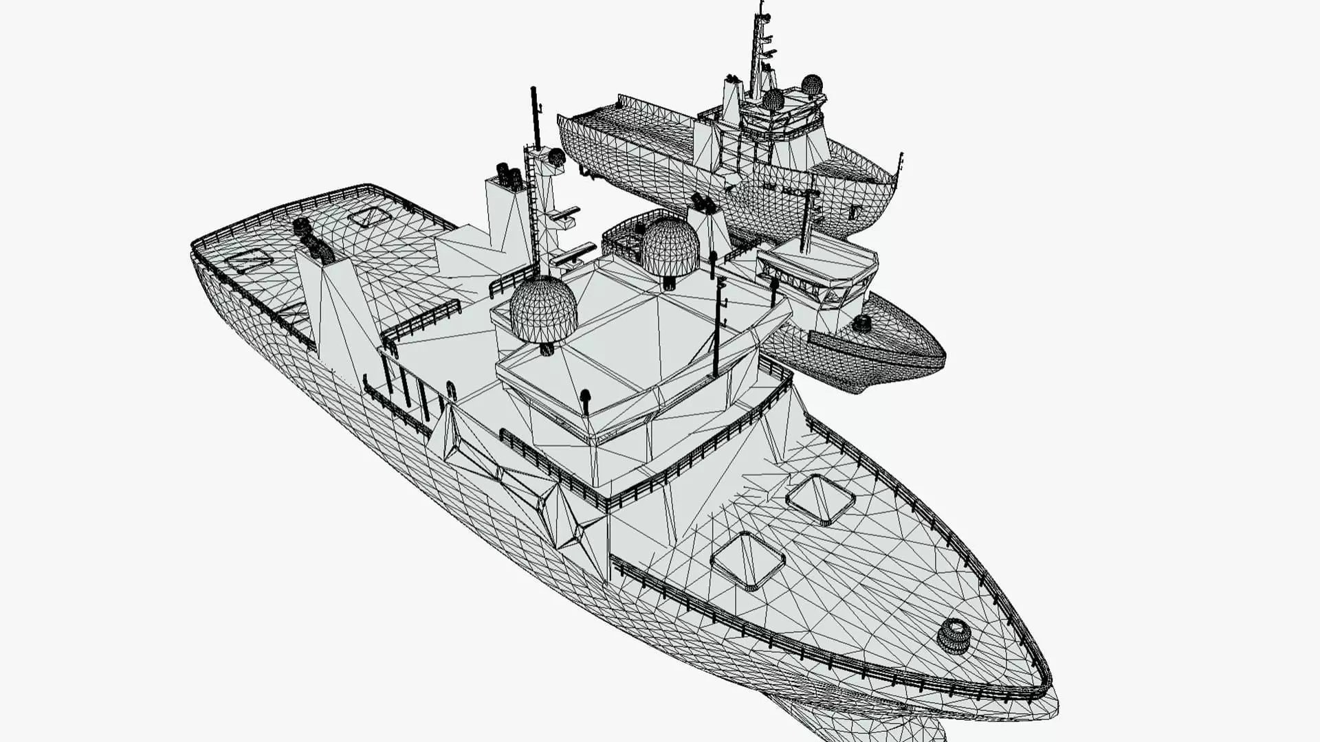 Ships Pack 3 In 1 - Low Poly Marine Supply - Ship Pack Low-poly 3D model_46