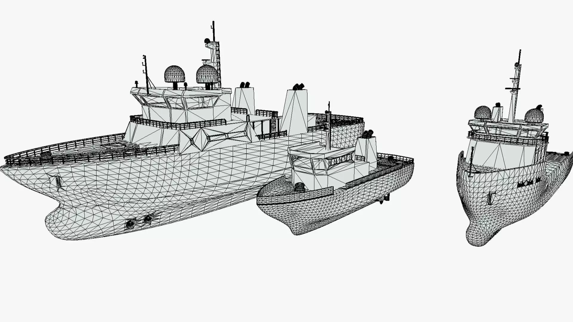 Ships Pack 3 In 1 - Low Poly Marine Supply - Ship Pack Low-poly 3D model_30