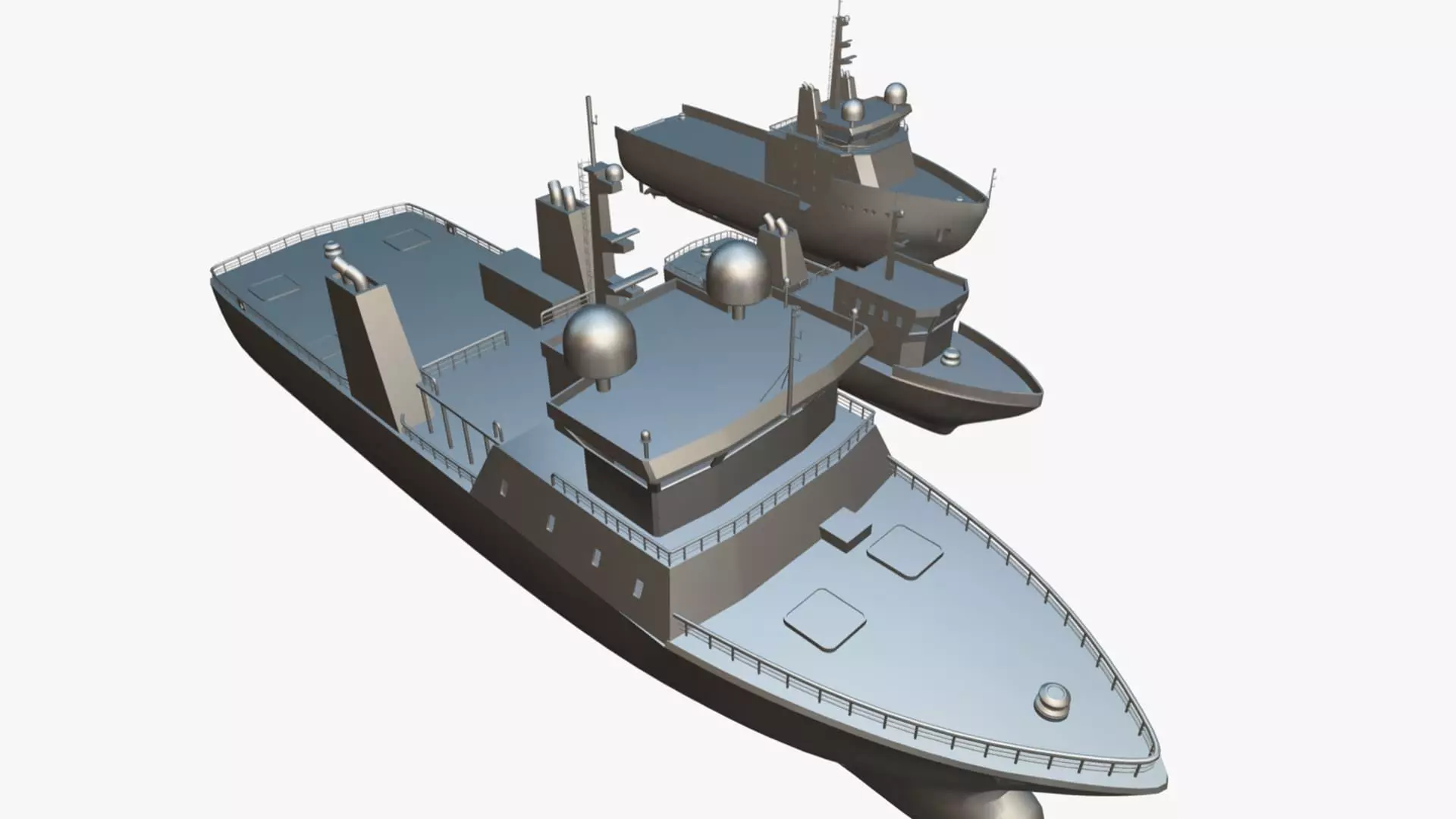 Ships Pack 3 In 1 - Low Poly Marine Supply - Ship Pack Low-poly 3D model_45