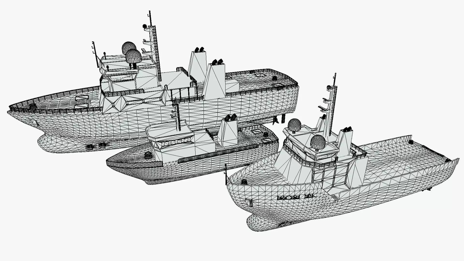Ships Pack 3 In 1 - Low Poly Marine Supply - Ship Pack Low-poly 3D model_34
