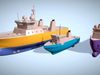 Ships Pack 3 In 1 - Low Poly Marine Supply - Ship Pack Low-poly 3D model_2