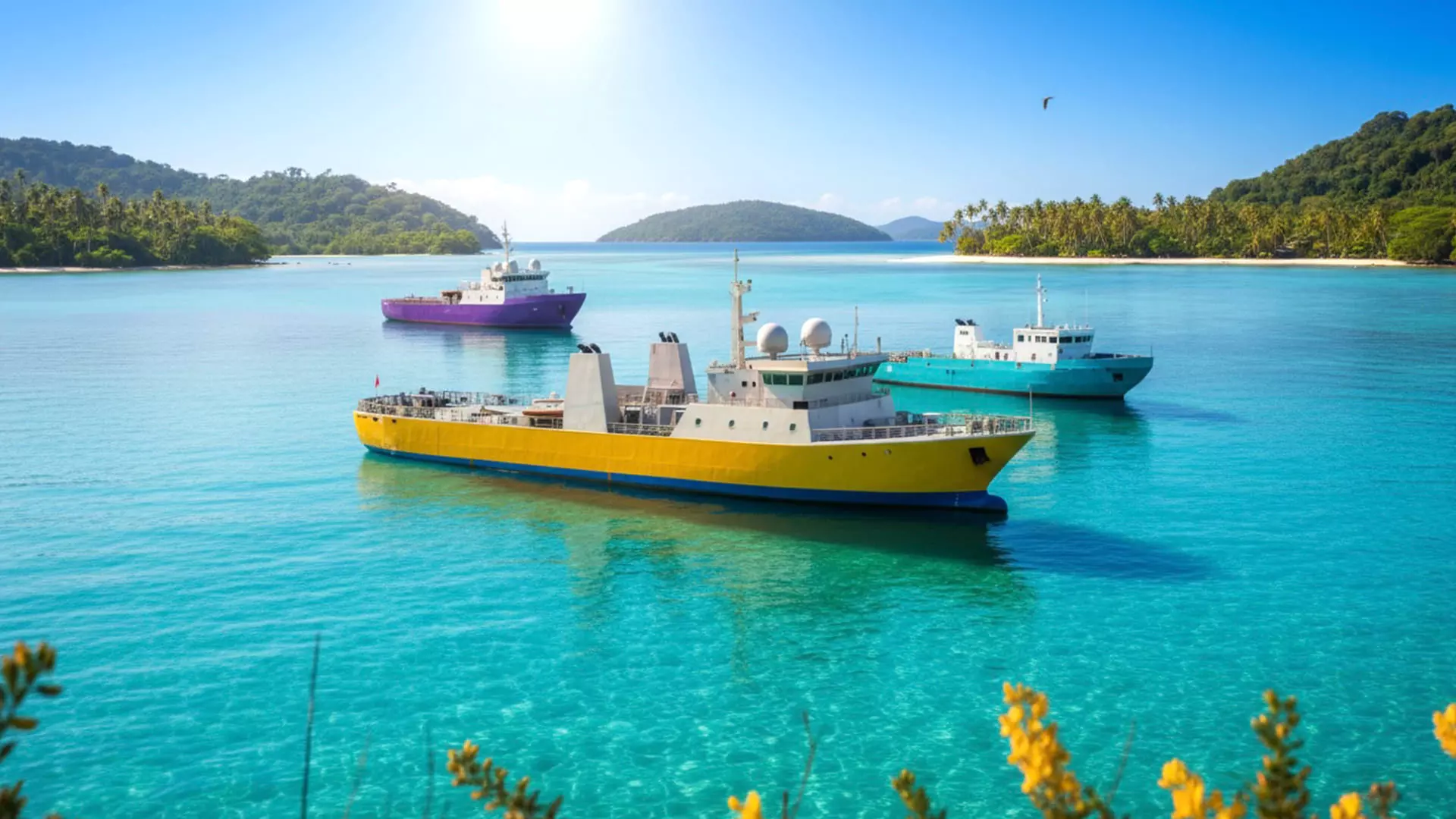 Ships Pack 3 In 1 - Low Poly Marine Supply - Ship Pack Low-poly 3D model_3