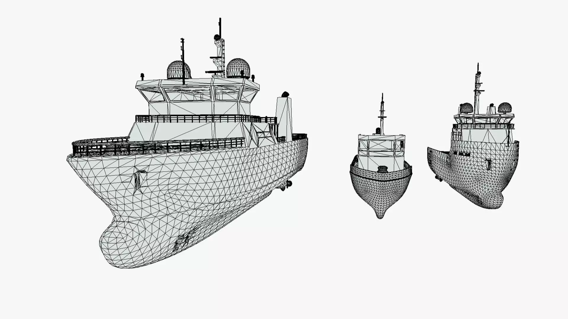 Ships Pack 3 In 1 - Low Poly Marine Supply - Ship Pack Low-poly 3D model_50