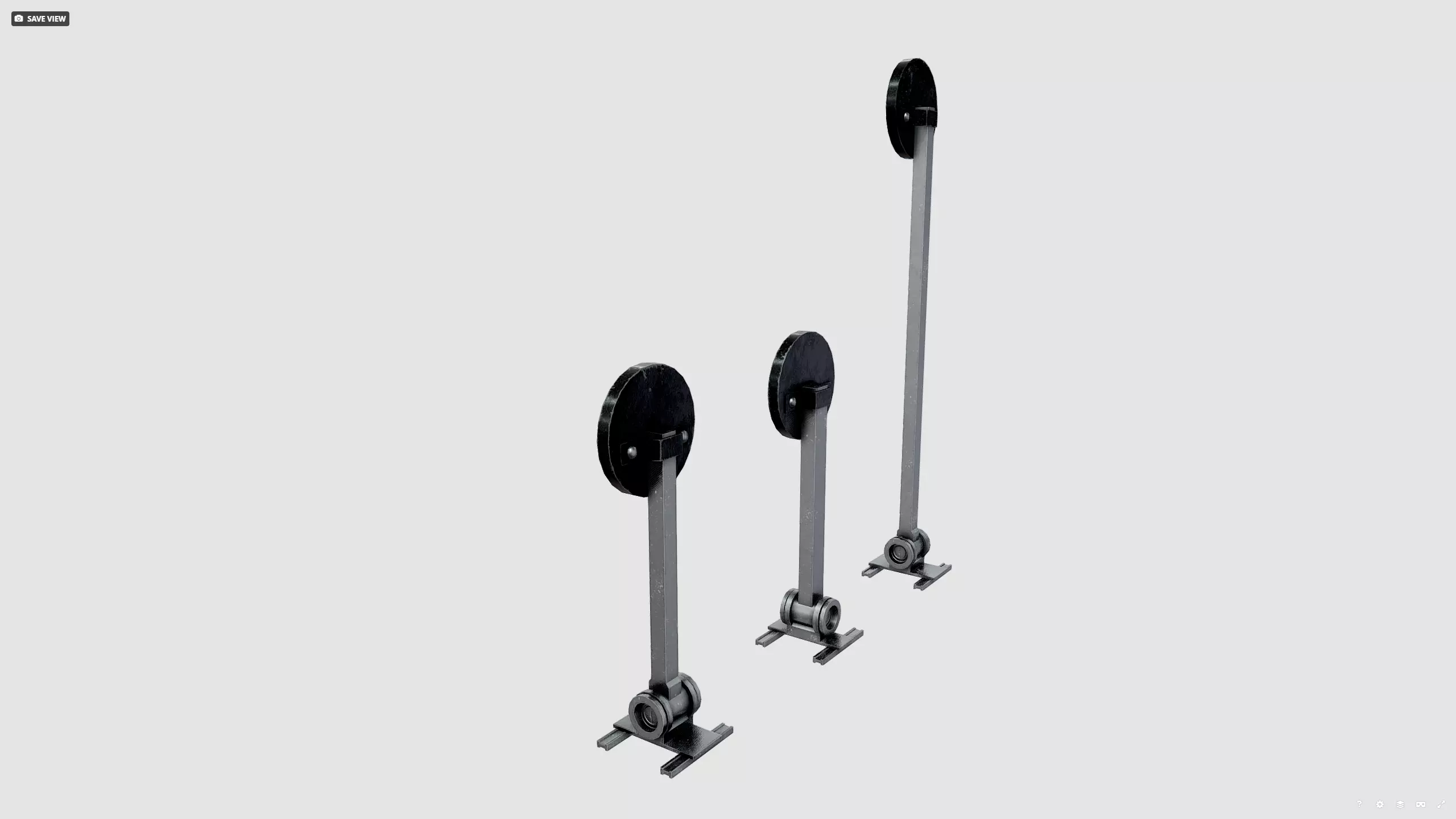 Shooting target Low-poly 3D model_3