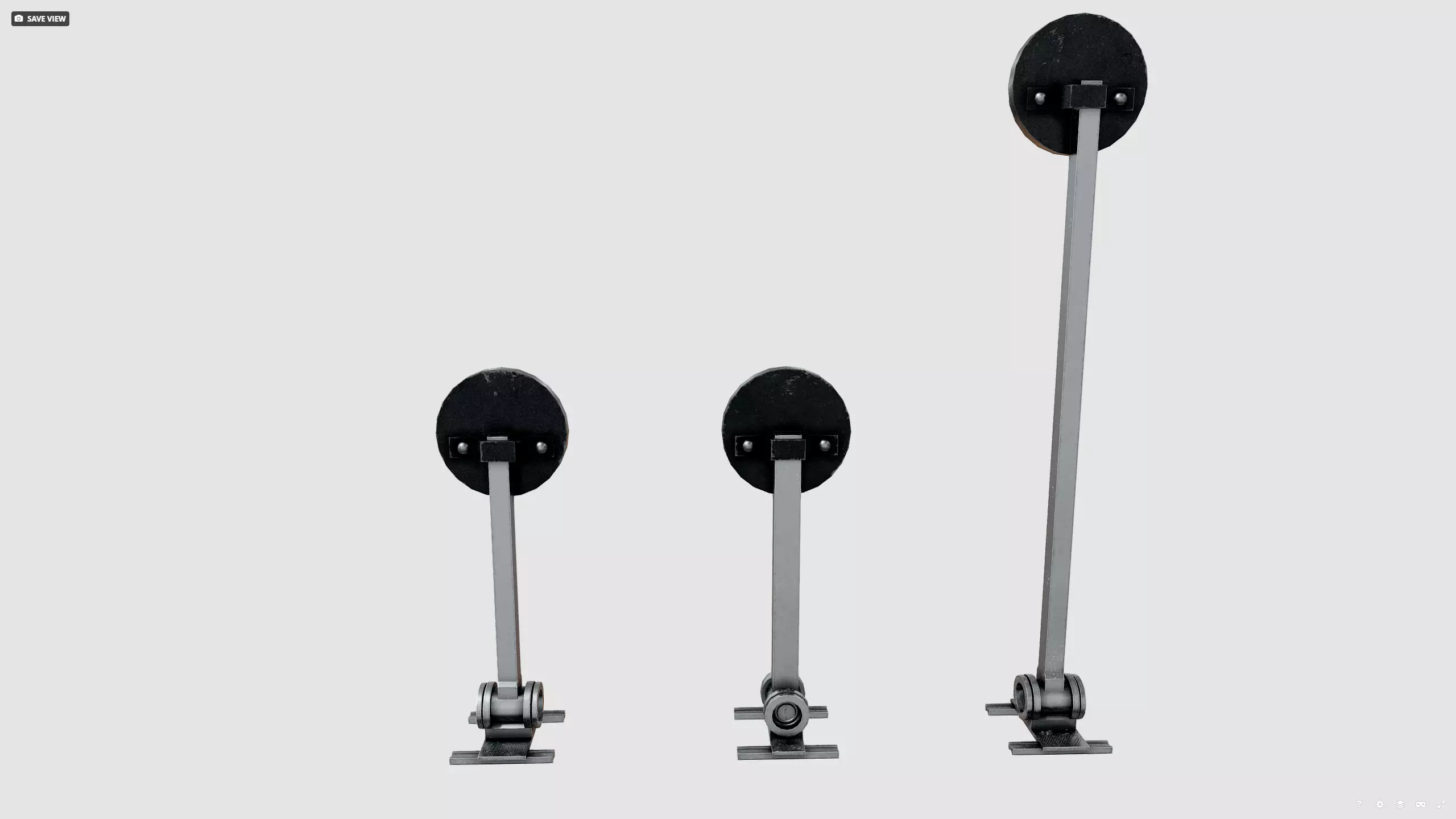 Shooting target Low-poly 3D model_4