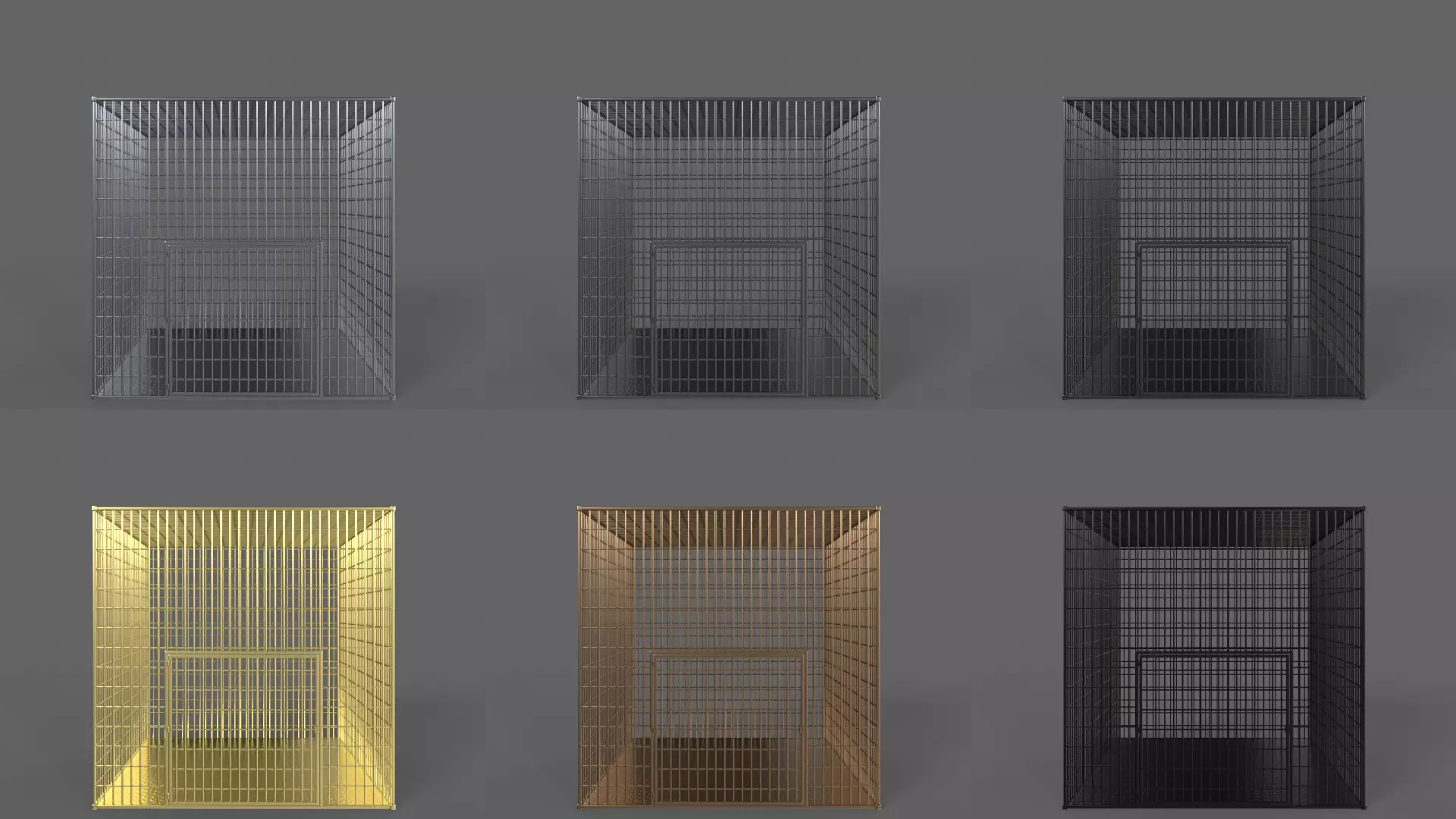 PBR Small Cage 3 Low-poly 3D model_2