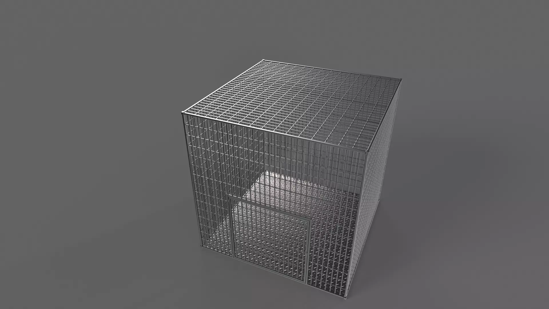 PBR Small Cage 3 Low-poly 3D model_3