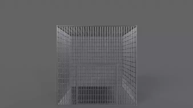 PBR Small Cage 3 Low-poly 3D model