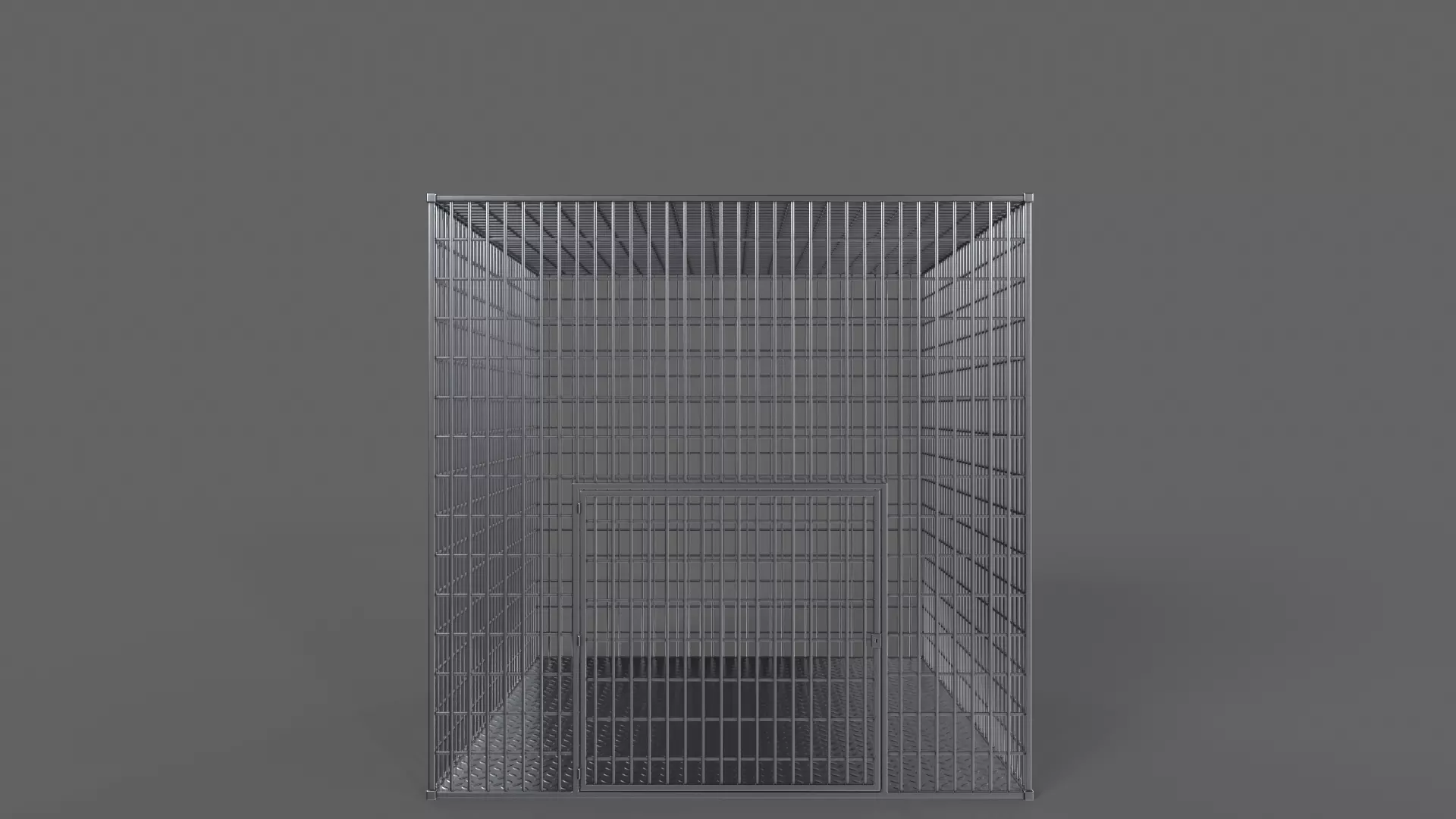 PBR Small Cage 3 Low-poly 3D model_0