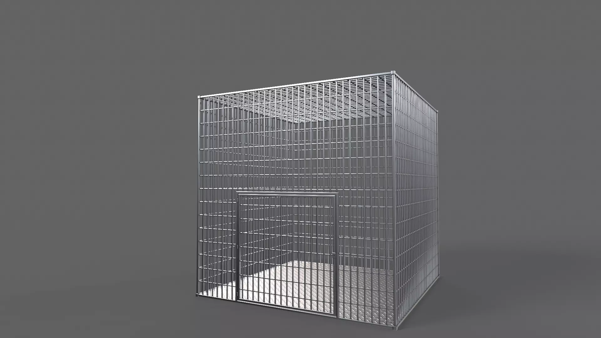 PBR Small Cage 3 Low-poly 3D model_6