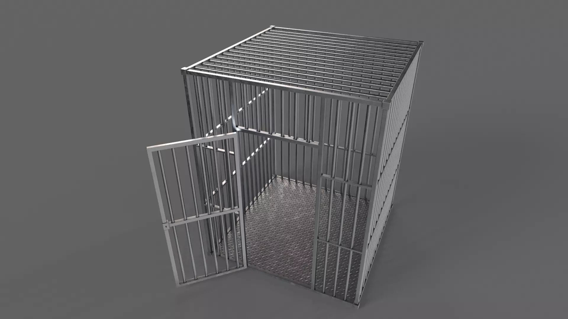 PBR Big Cage 1 Low-poly 3D model_5