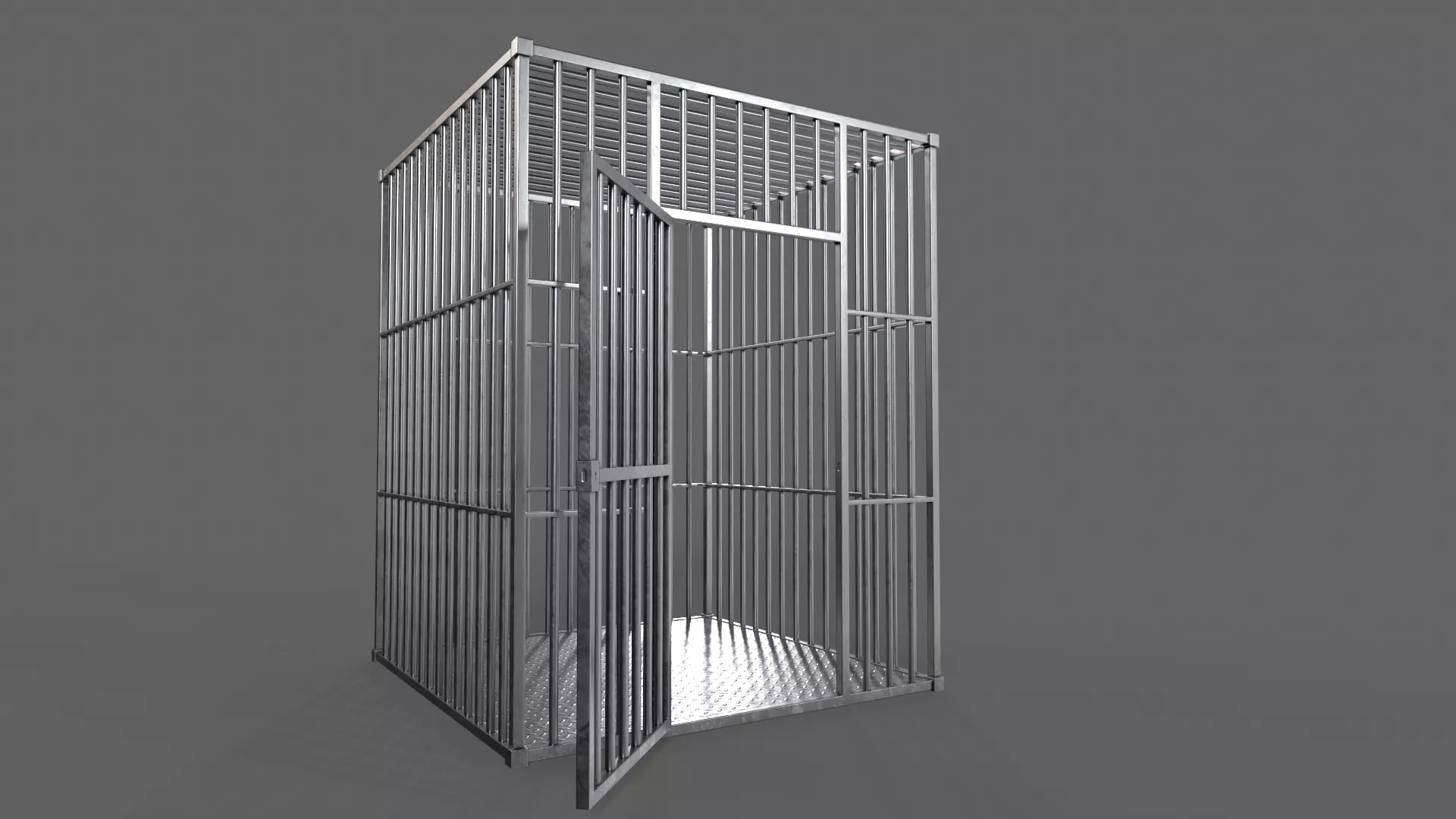 PBR Big Cage 1 Low-poly 3D model_11