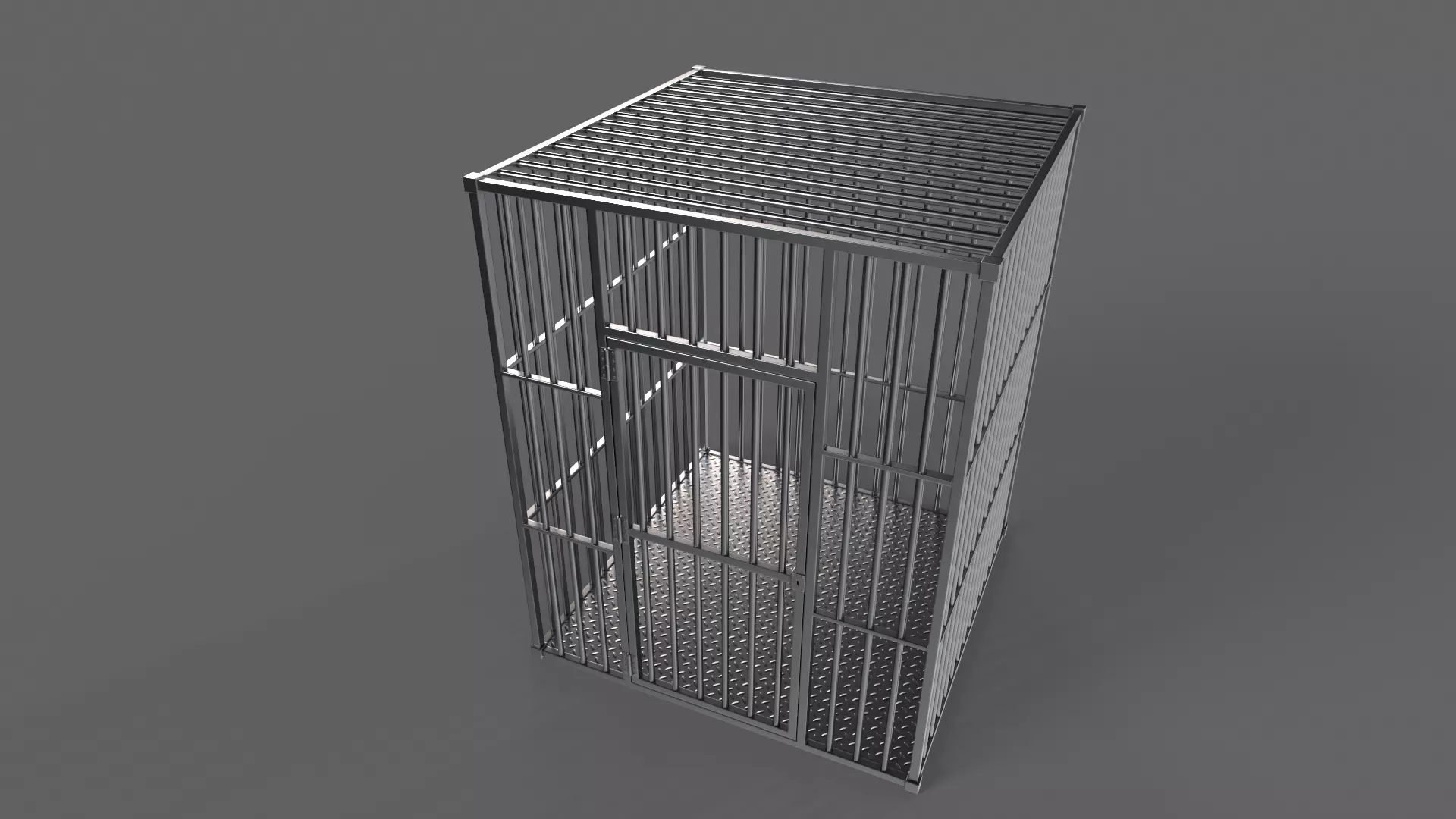PBR Big Cage 1 Low-poly 3D model_3