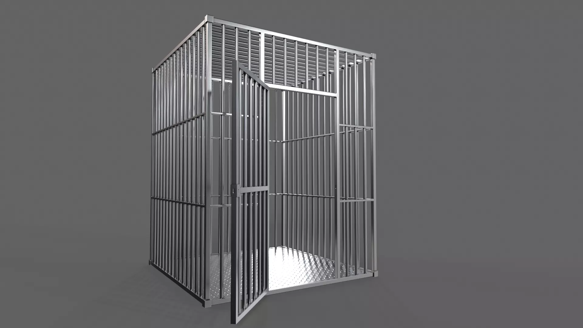 PBR Big Cage 1 Low-poly 3D model_10