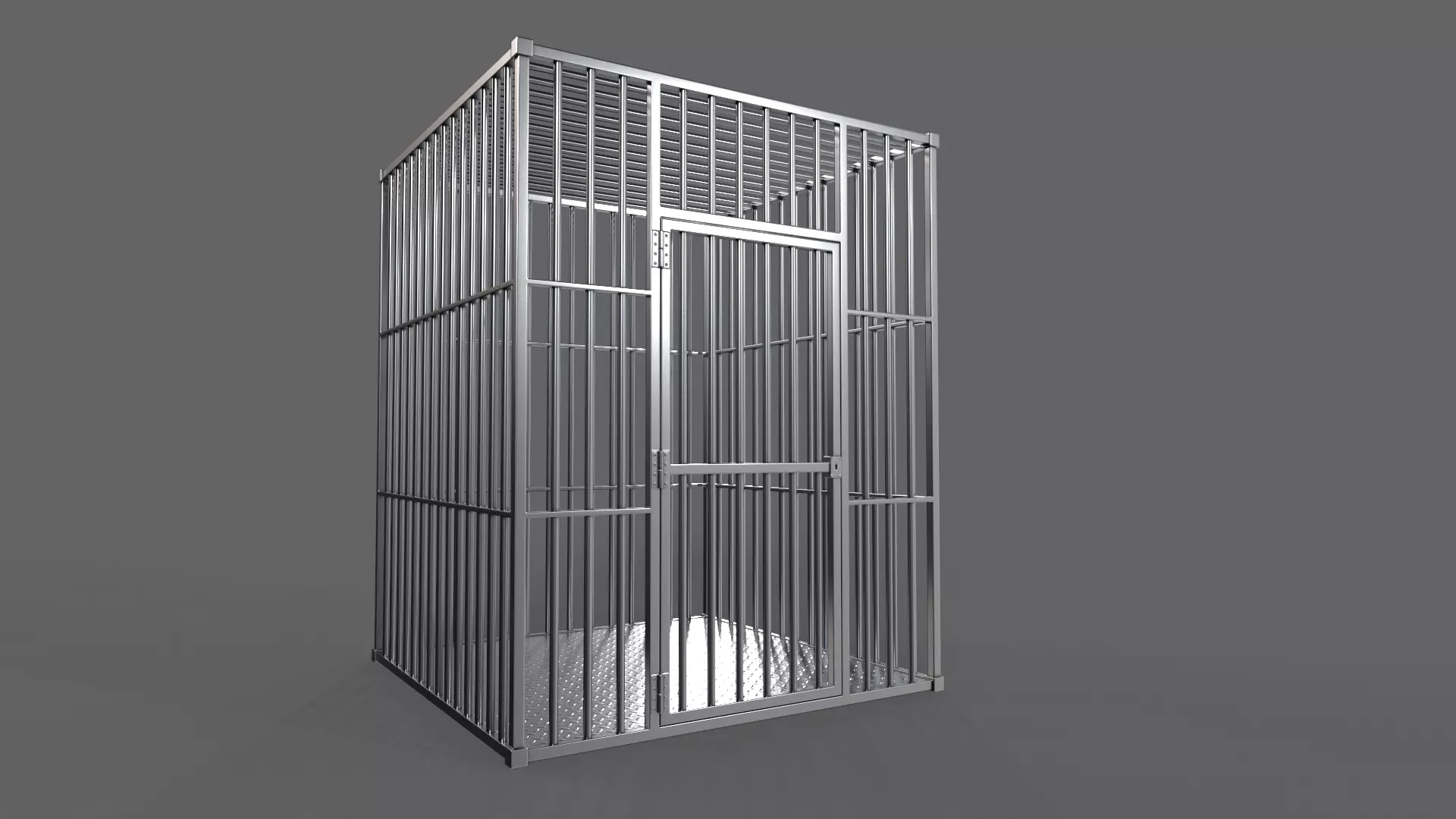 PBR Big Cage 1 Low-poly 3D model_9