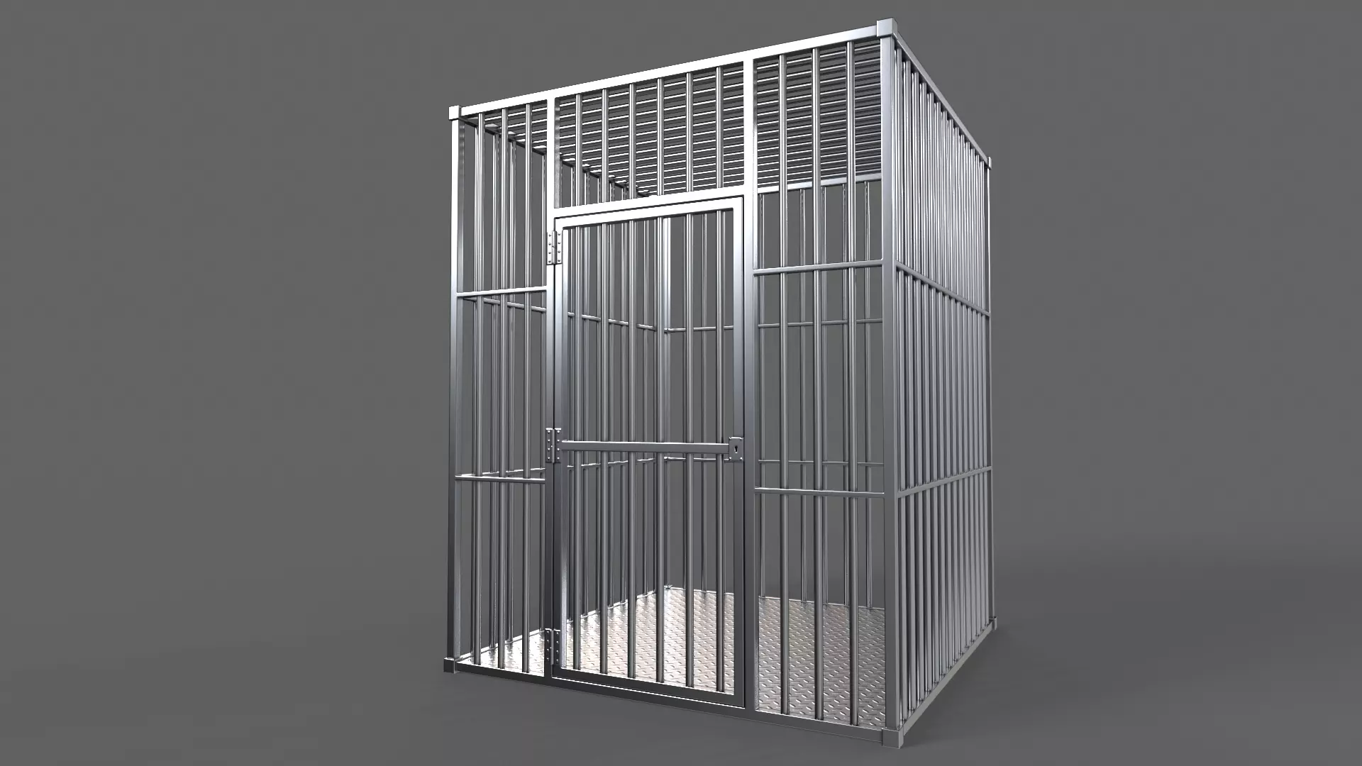 PBR Big Cage 1 Low-poly 3D model_6