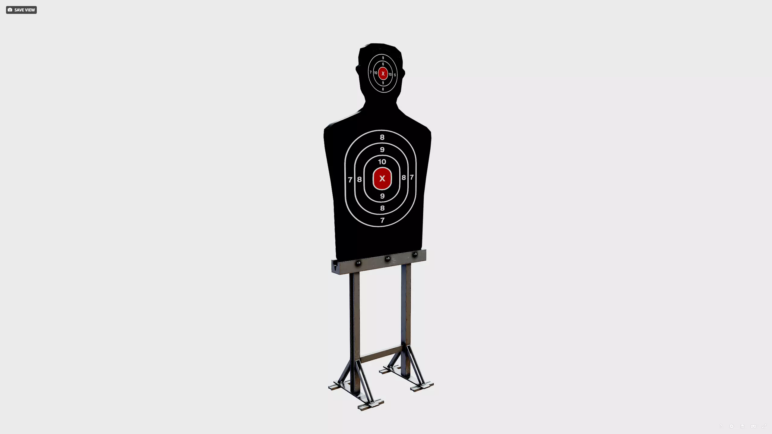 Shooting target Low-poly 3D model_8