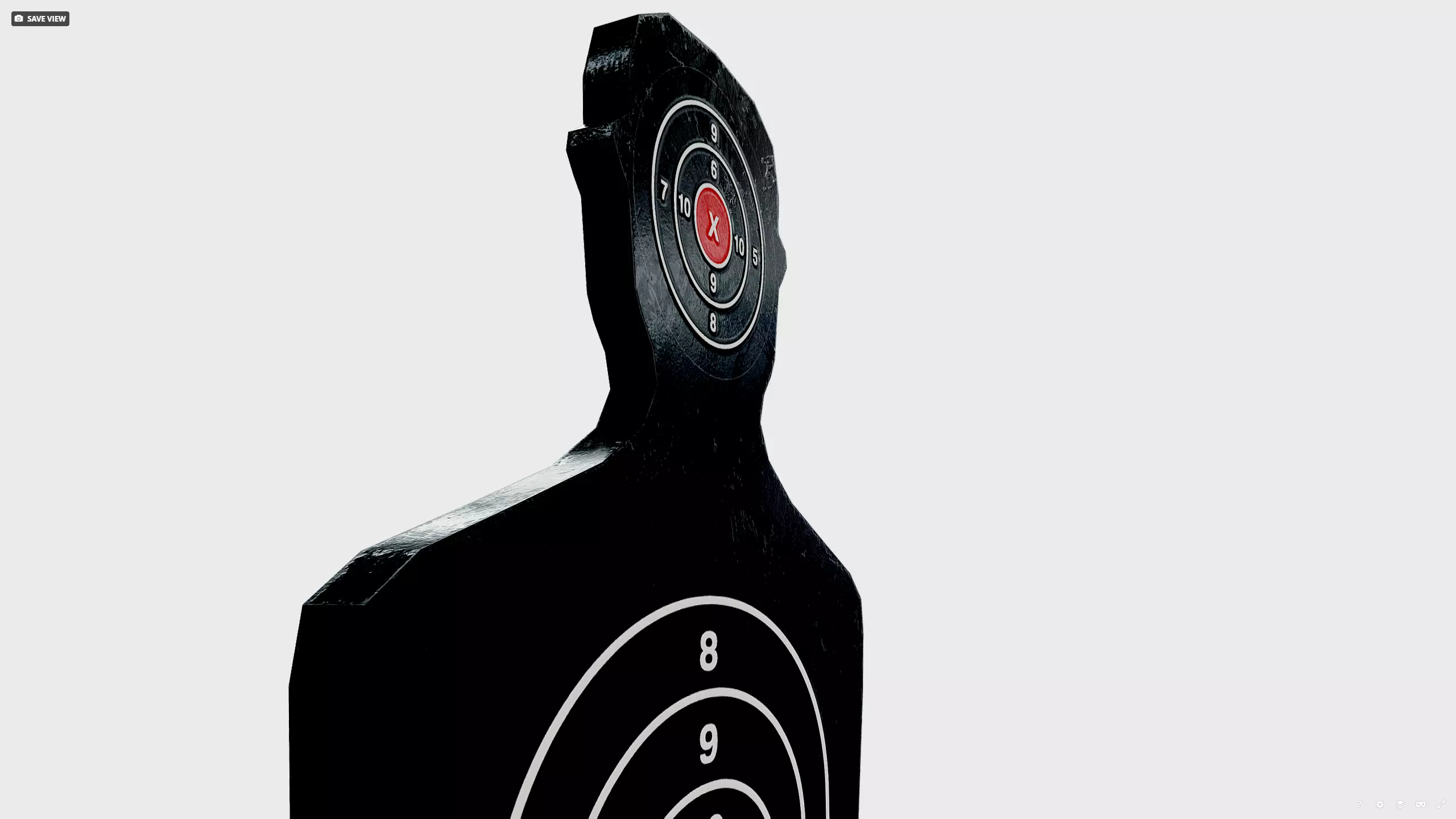 Shooting target Low-poly 3D model_11