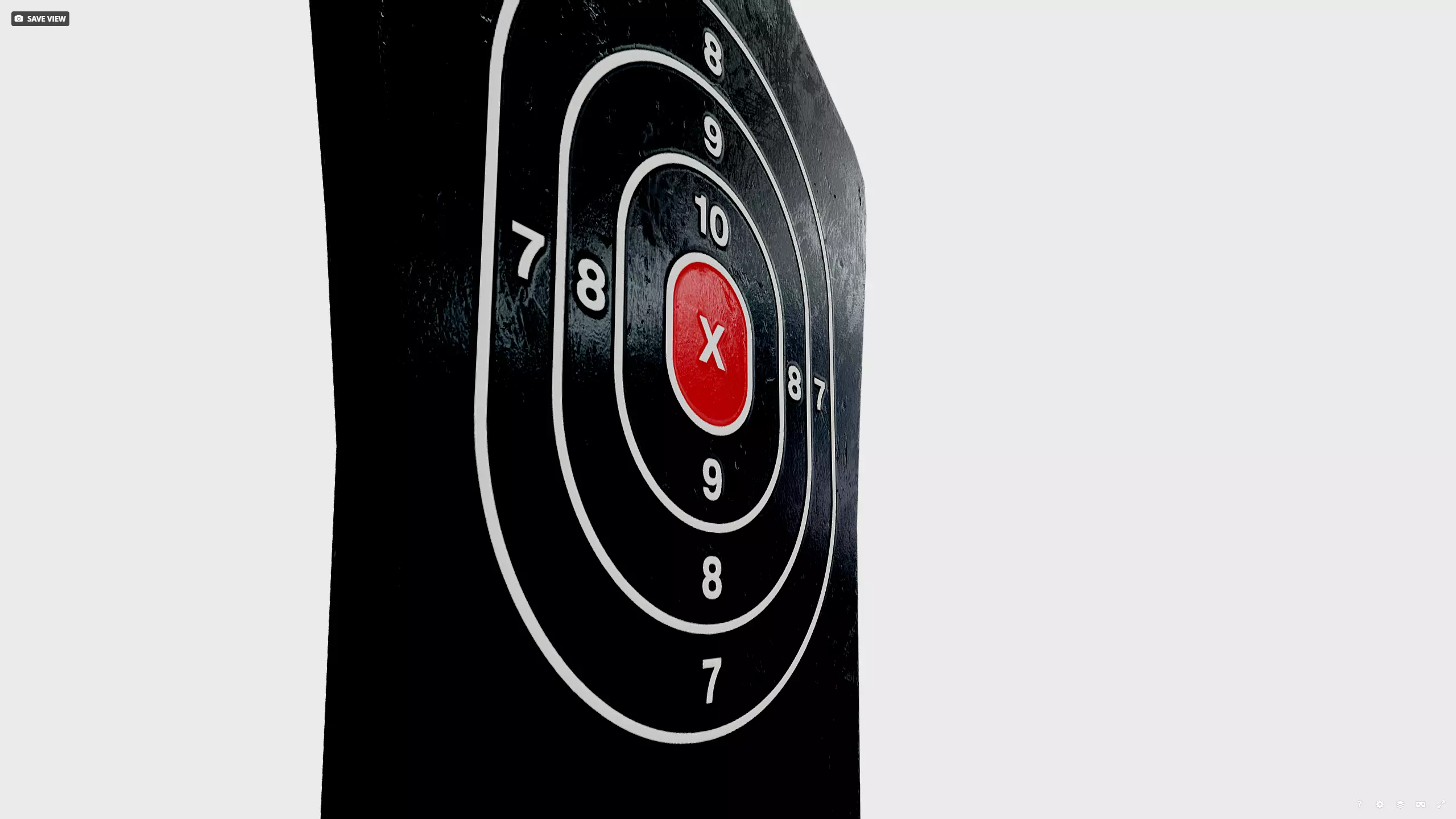 Shooting target Low-poly 3D model_10