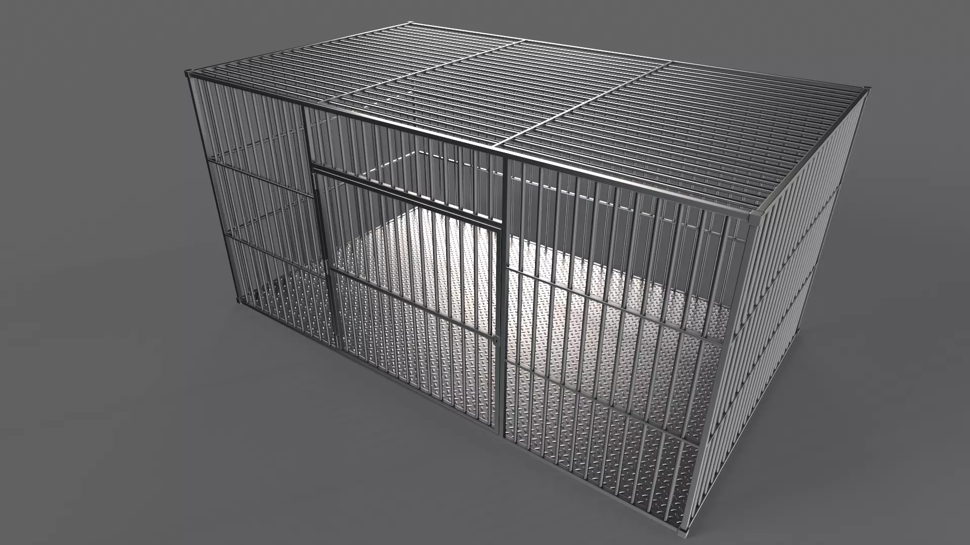 PBR Big Cage 3 Low-poly 3D model_3