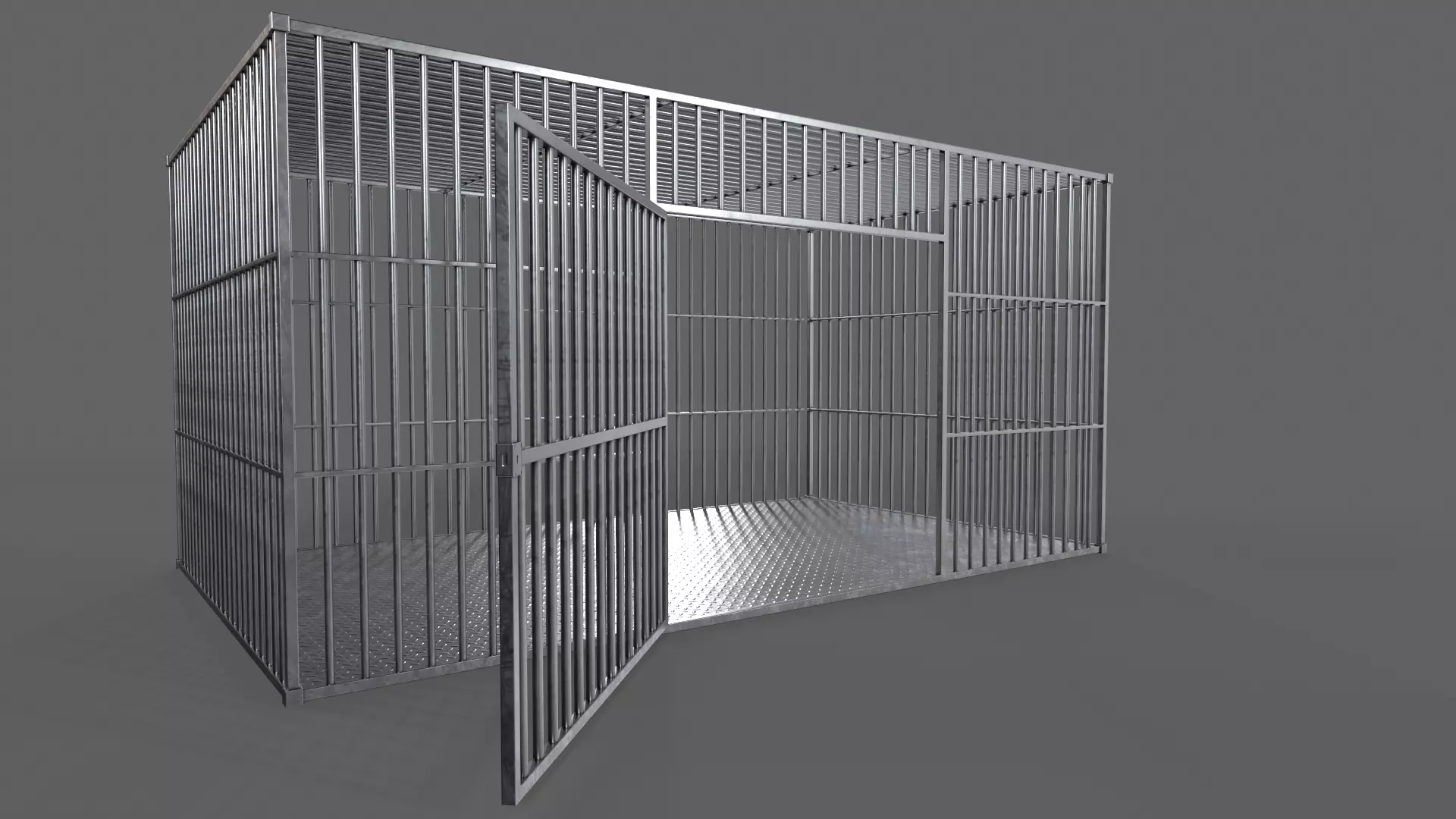 PBR Big Cage 3 Low-poly 3D model_11