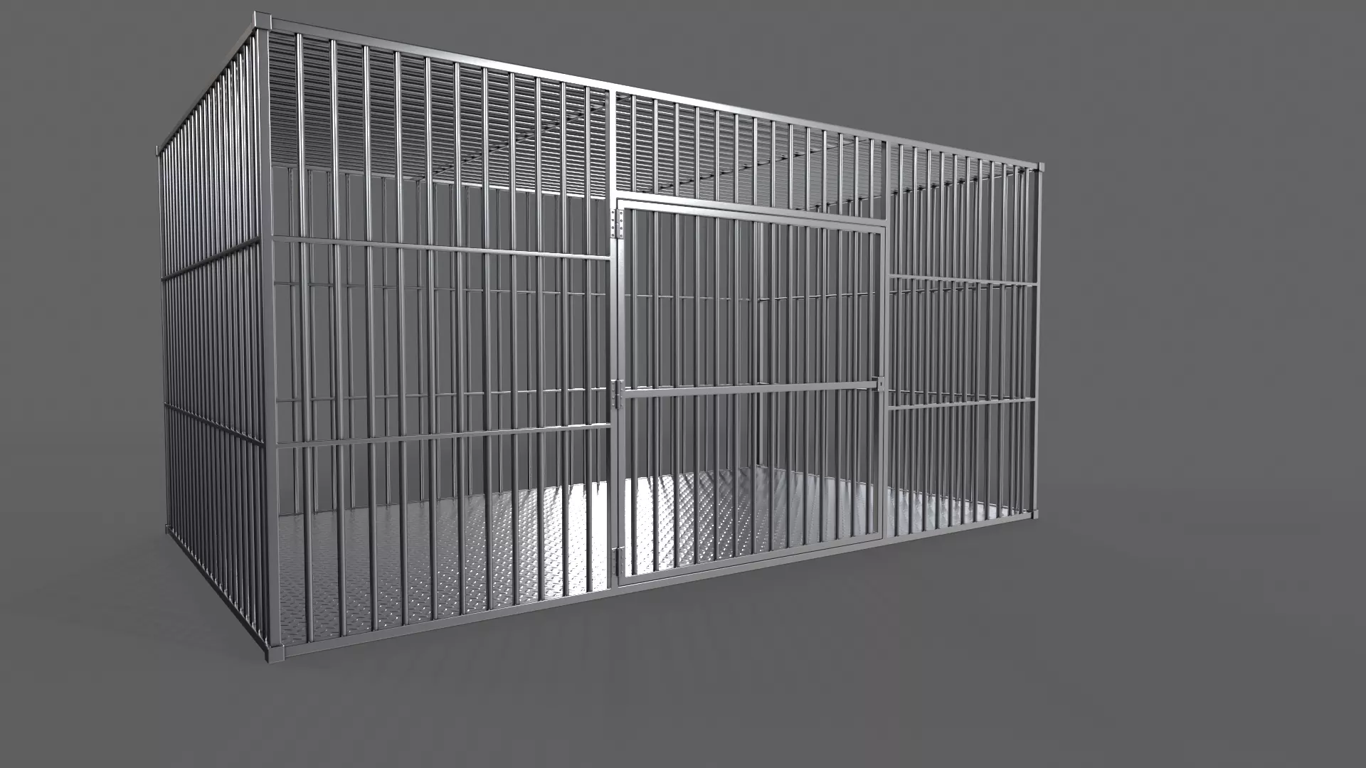 PBR Big Cage 3 Low-poly 3D model_9