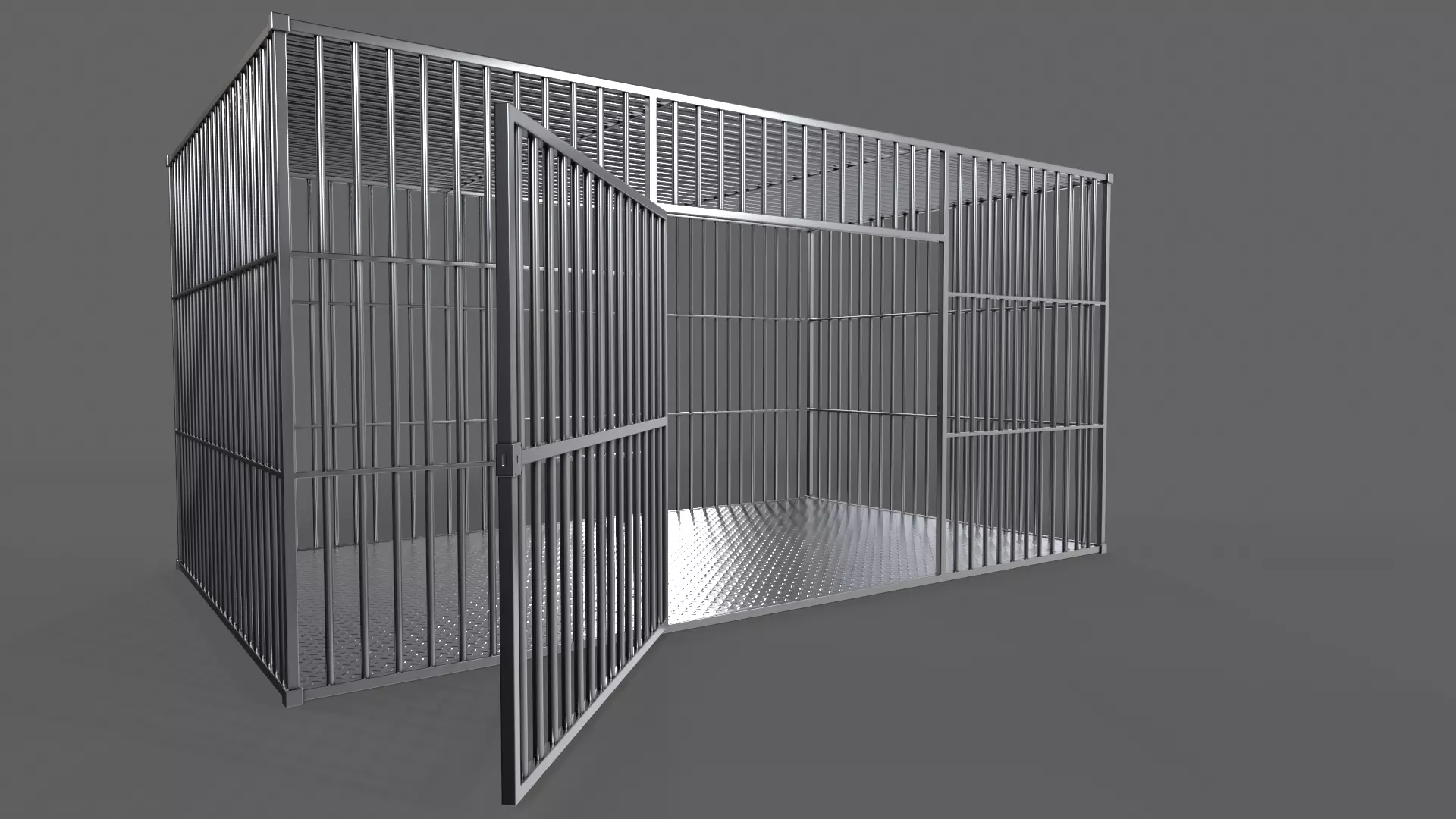 PBR Big Cage 3 Low-poly 3D model_10