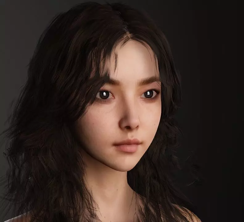High-Realism 3D Female Character Model 3D model_1