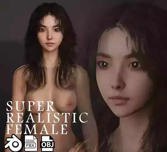 High-Realism 3D Female Character Model