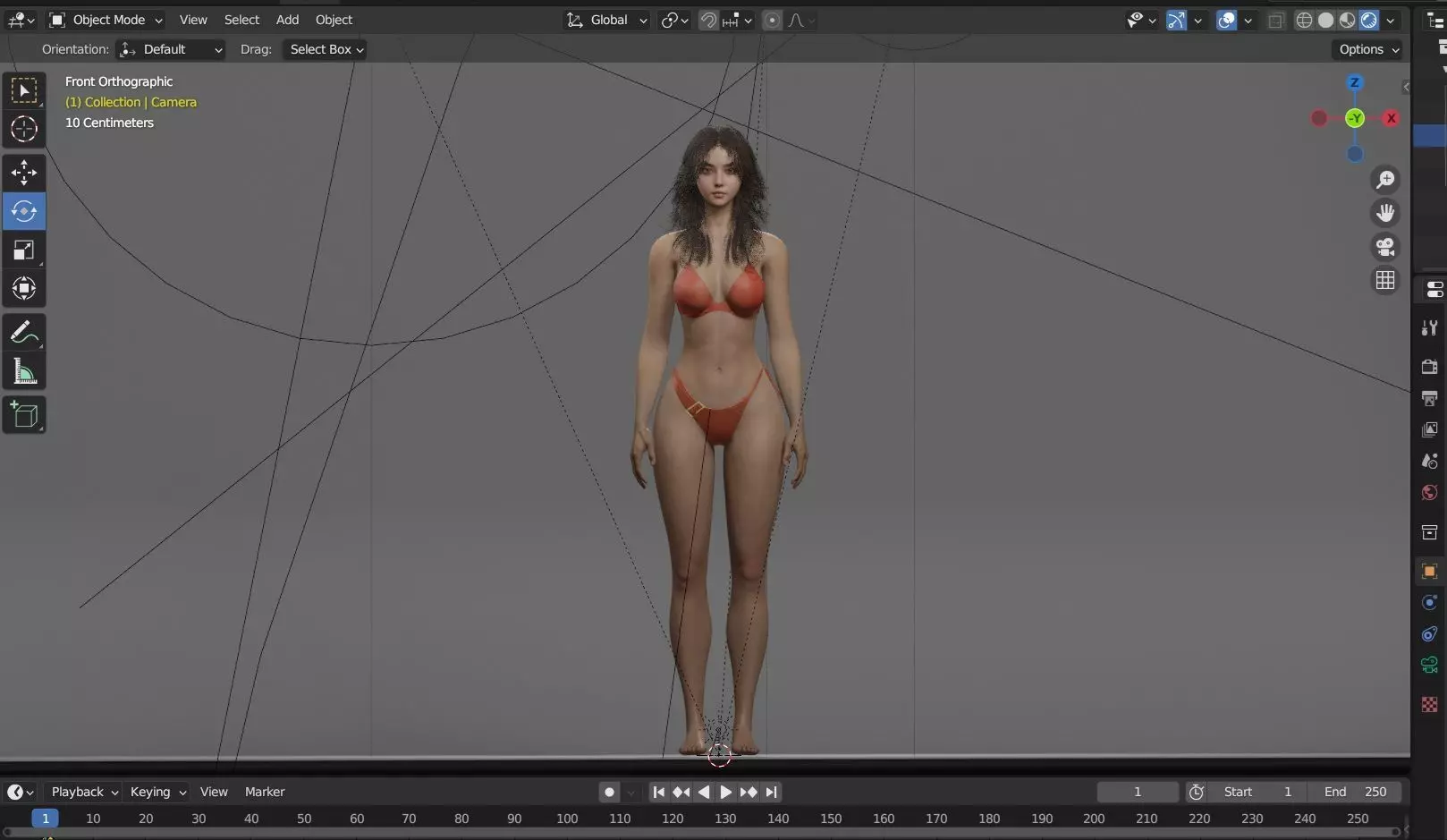 High-Realism 3D Female Character Model 3D model_8