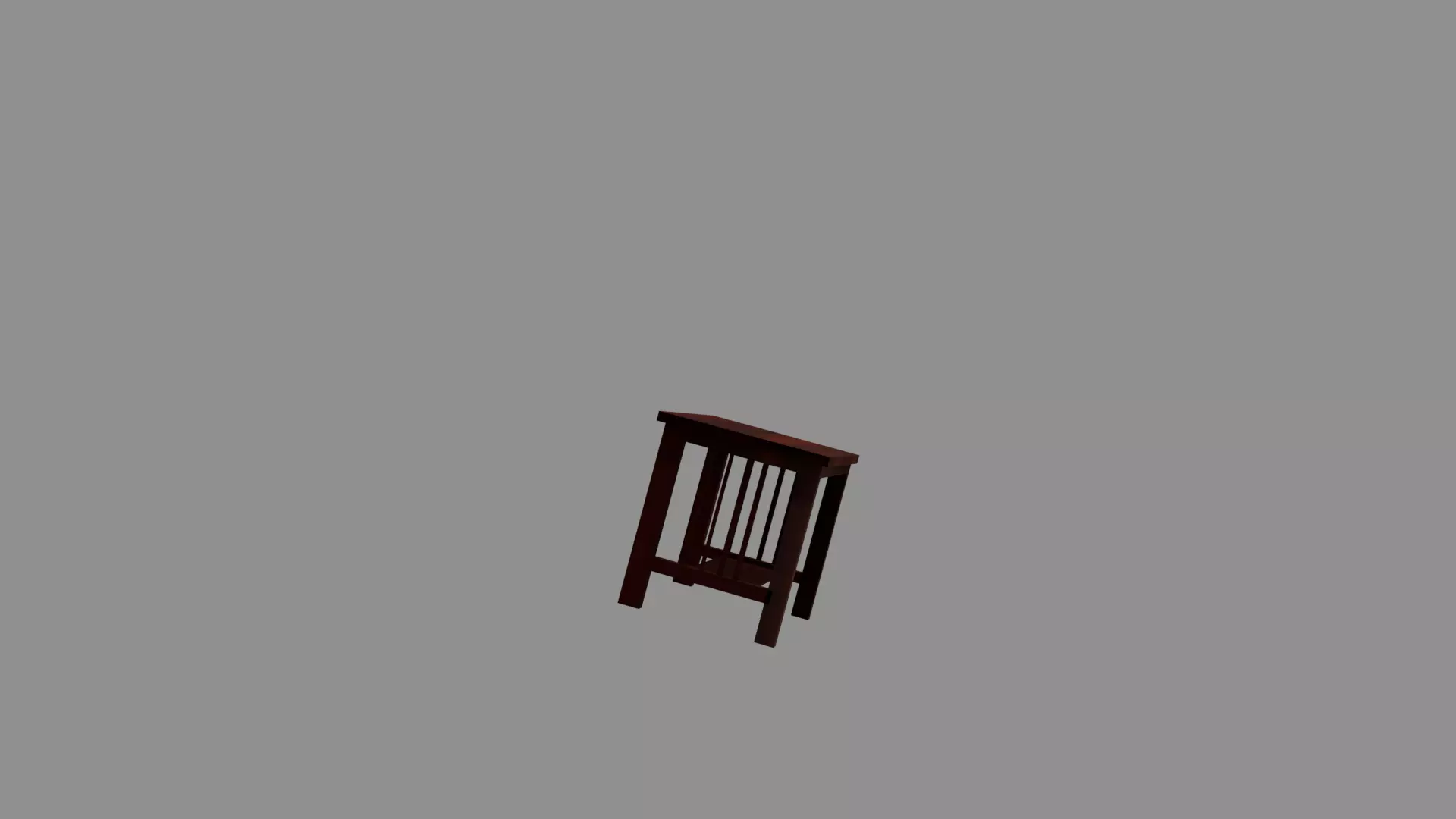 modern wooden table Low-poly 3D model_4