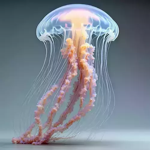 Realistic Animated Jellyfish 3D Model Low-poly 3D model Realistic Animated Jellyfish 3D Model Low-poly 3D model
