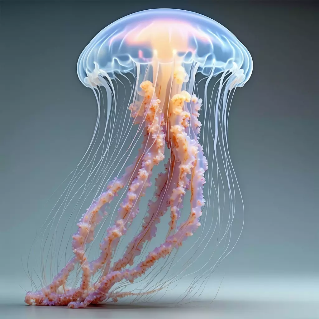 Realistic Animated Jellyfish 3D Model Low-poly 3D model_0