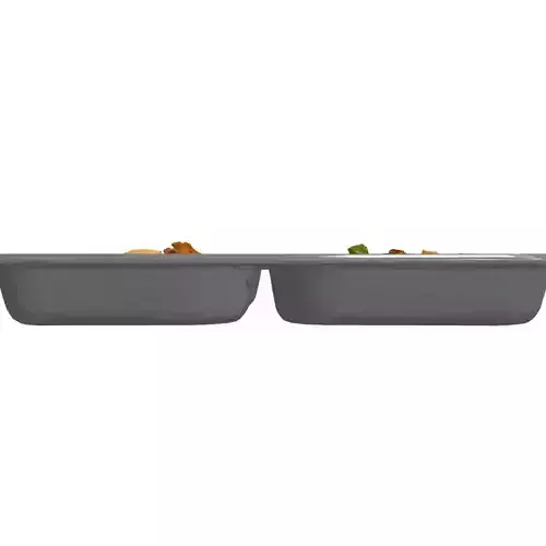 Realistic Food Tray with Meal Low-poly 3D model 5