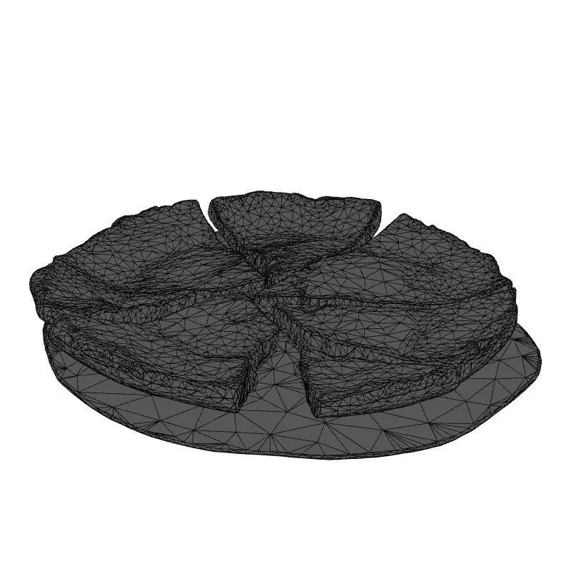 Realistic Broken Plate 3D Model Low-poly 3D model_1