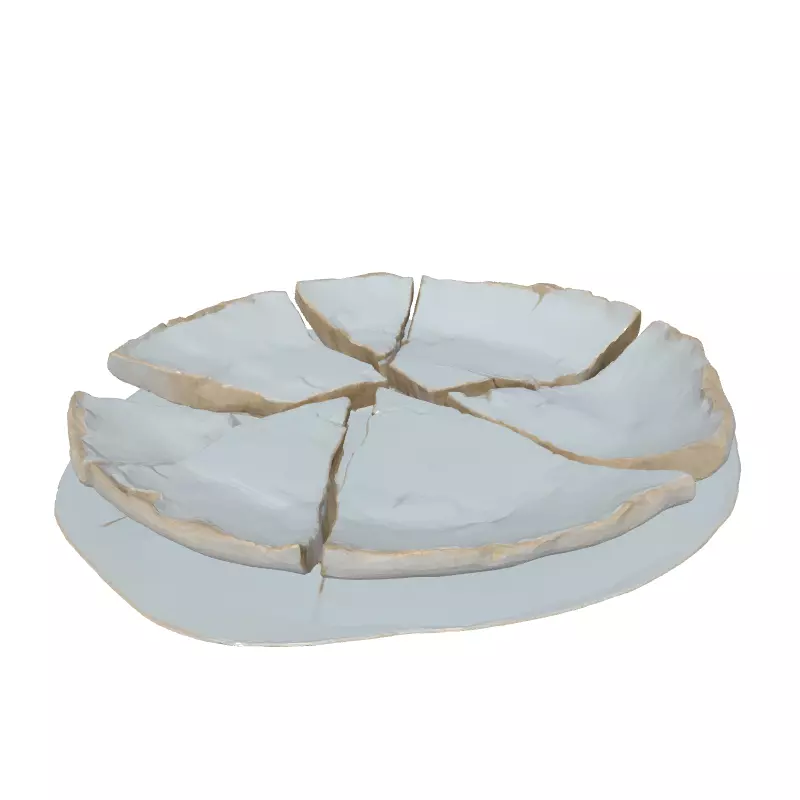 Realistic Broken Plate 3D Model Low-poly 3D model_2
