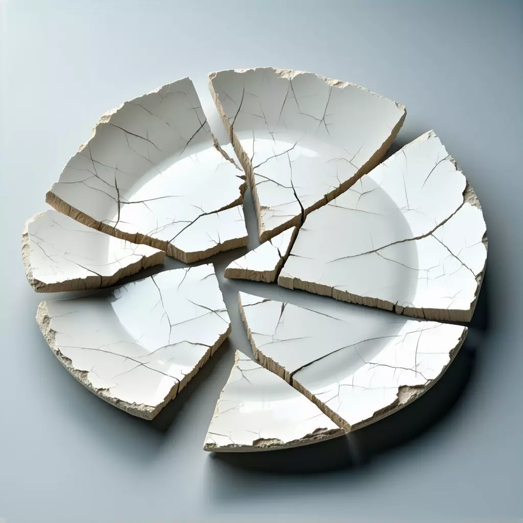 Realistic Broken Plate 3D Model Low-poly 3D model_0